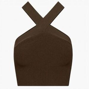 Aritzia Babaton Sculpt Knit Criss Cross Top XS